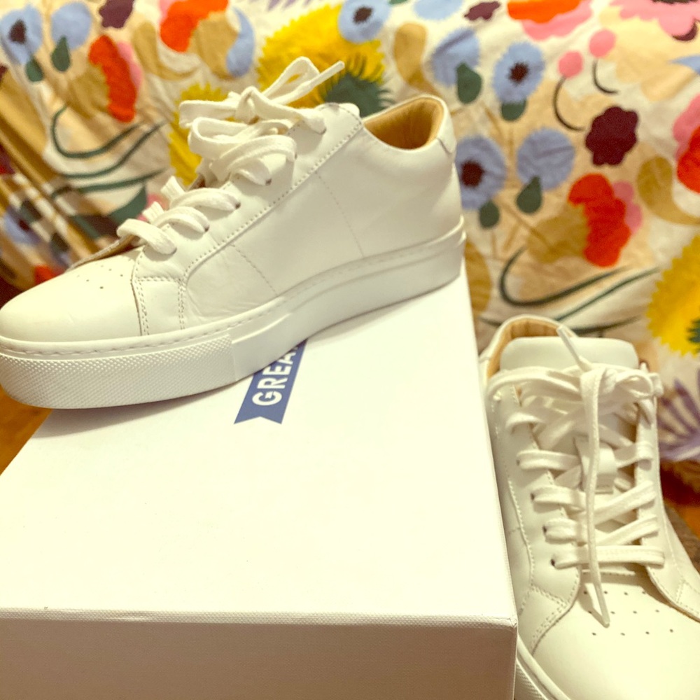 Greats Royale White Italian Leather Sneakers